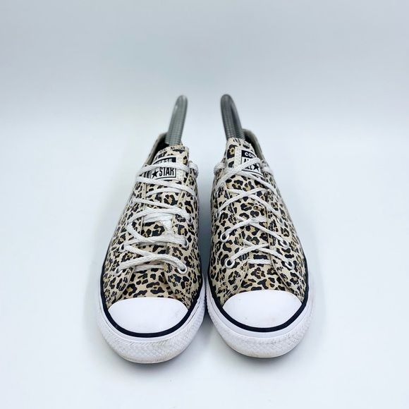 Converse All Star low top leopard print youth size 3 - Picture 2 of 6